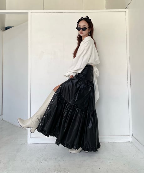 2サイドスリット カーゴポケット ティアードスカート / Both Side Slit Cargo Pocket Tiered Skirt