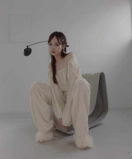 フロントリボンカーディガン(キャミソール付) / Front Ribbon Cardigan (+Camisole)