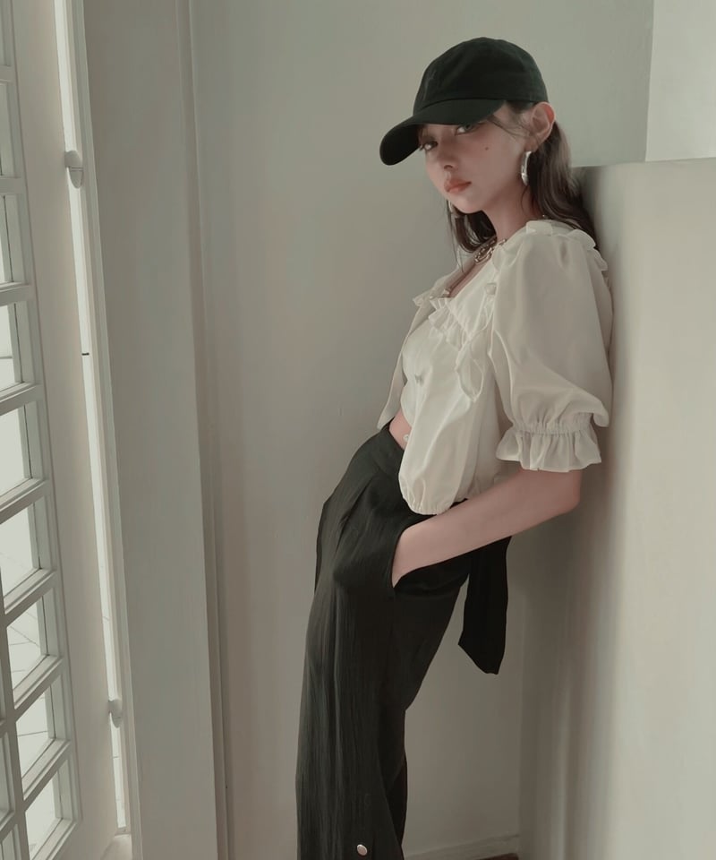 2Wayビッグカラーブラウス 2way Big Collar Blouse | FICTIO 2Wayビッグカラーブラウス 2way Big Collar Blouse | FICTIO