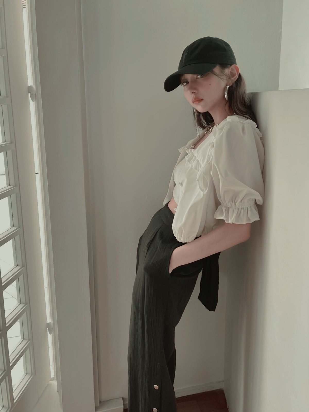 2Wayビッグカラーブラウス 2way Big Collar Blouse | FICTIO