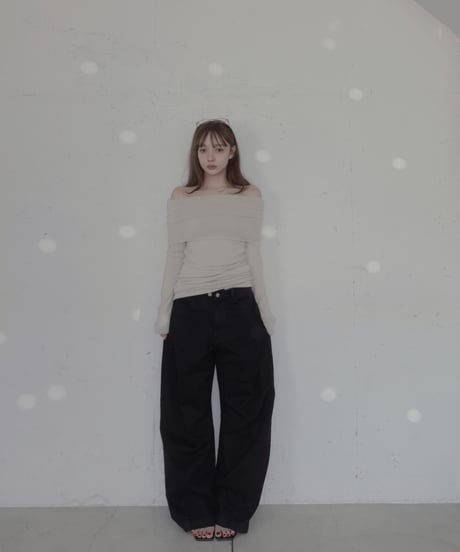 【Basic Collection】2wayオフショルダーチュニック / 2way Off-Shoulder Tunic