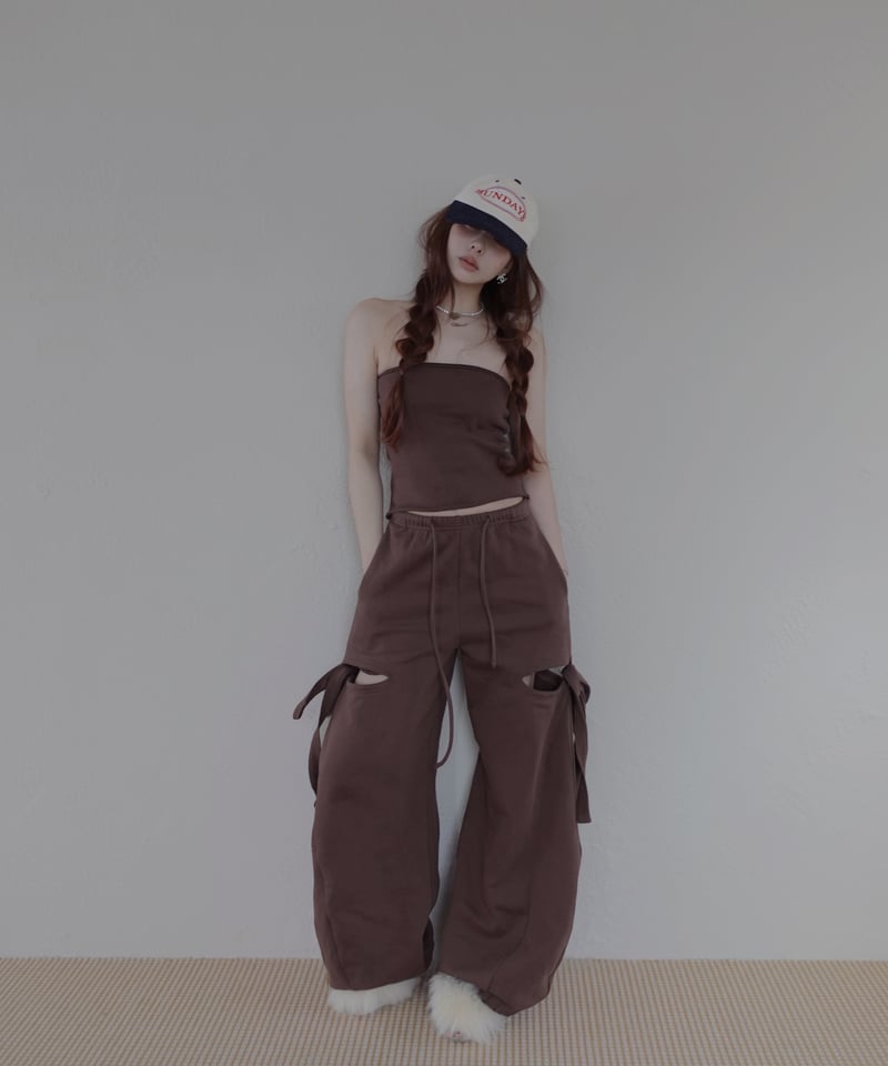 サイドカットスウェットパンツ/Side Cutting Sweat Pants | FICTI