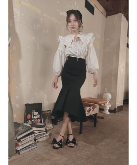 フリルビッグ襟ブラウス /   Fril Big Collar Blouse