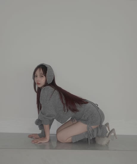 サイドリボンニットショートパンツ /Side Ribbon Knit Short Pants