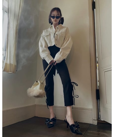 リボンクロップドパンツ/Ribbon Cropped Pants
