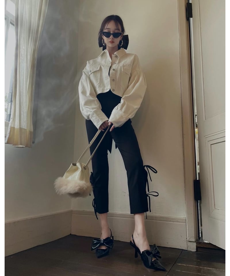 リボンクロップドパンツ/Ribbon Cropped Pants | FICTION TOKY 