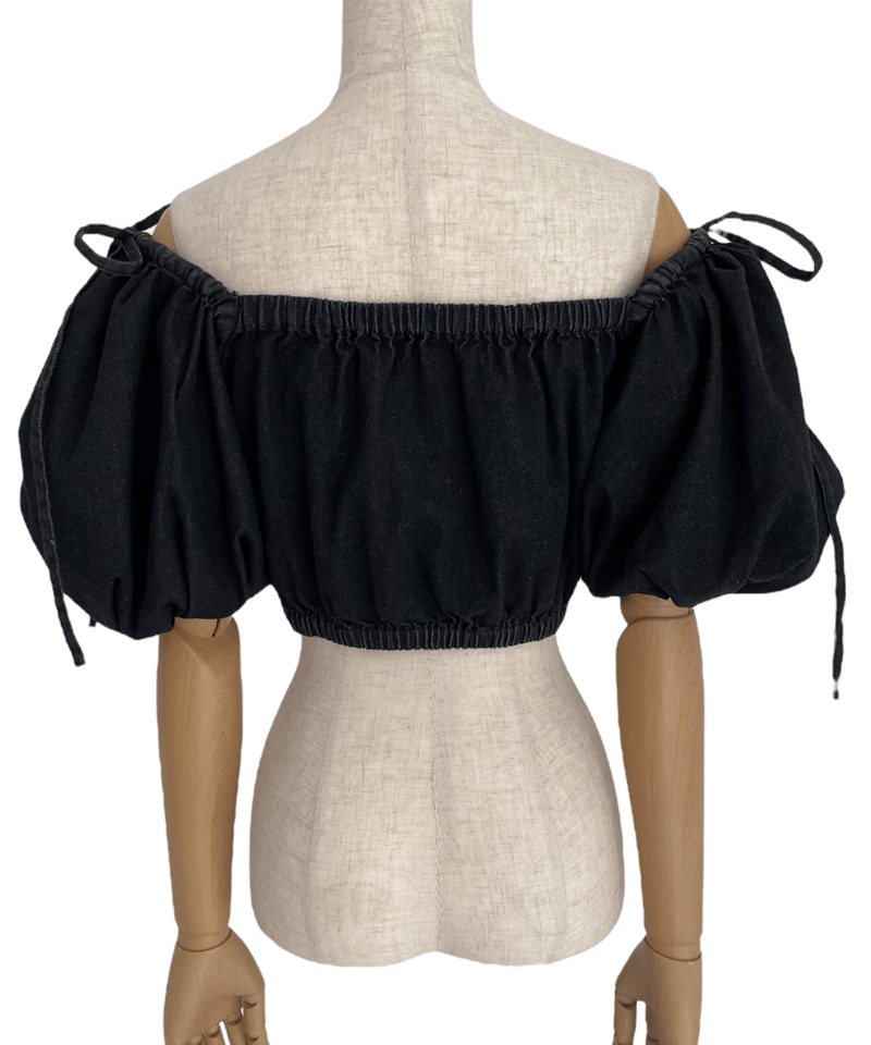バルーンスリーブデニムトップ / Ballon Sleeve Denim Top | FICT