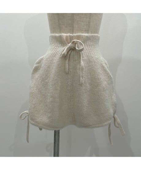 サイドリボンニットショートパンツ / Side Ribbon Knit Short Pants