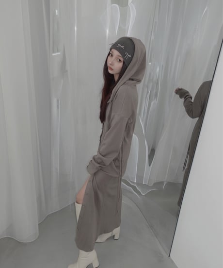 フードロングワンピース/Hooded Long One-Piece
