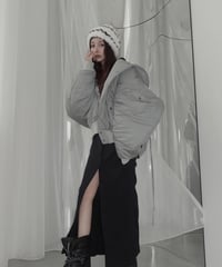 フーデッドナイロンボンバージャケット / Hooded Nylon Bomber Jacket