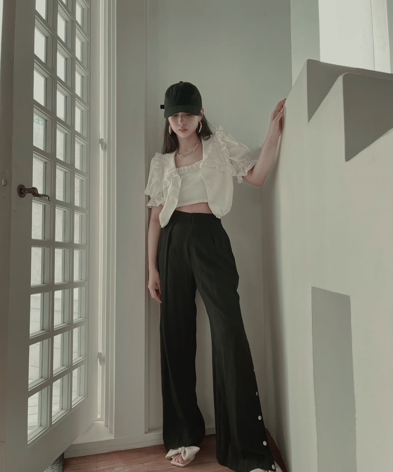 2Wayビッグカラーブラウス 2way Big Collar Blouse | FICTIO 2Wayビッグカラーブラウス 2way Big Collar Blouse | FICTIO