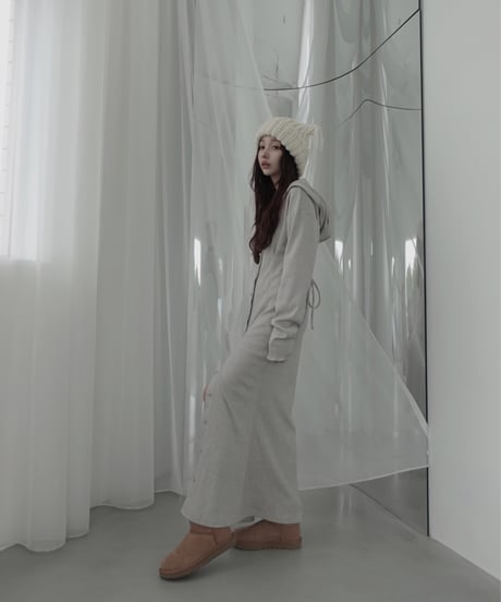 フードロングワンピース/Hooded Long One-Piece