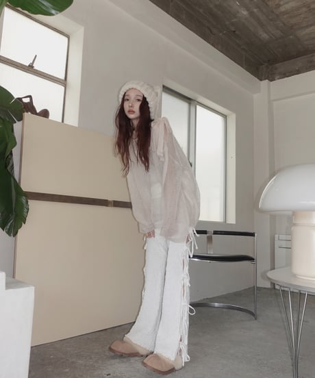 サイドリボンフレアパンツ / Side Ribbon Flare Pants