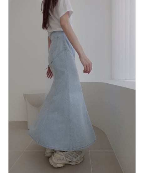 デニムフレアスカート /Denim Flare Skirt