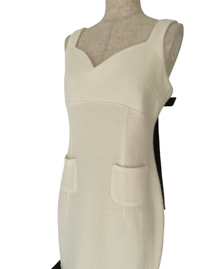 レザーリボンスリットワンピース / Faux Leather ribbon Slit One-Piece