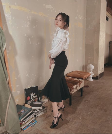 フリルビッグ襟ブラウス /   Fril Big Collar Blouse