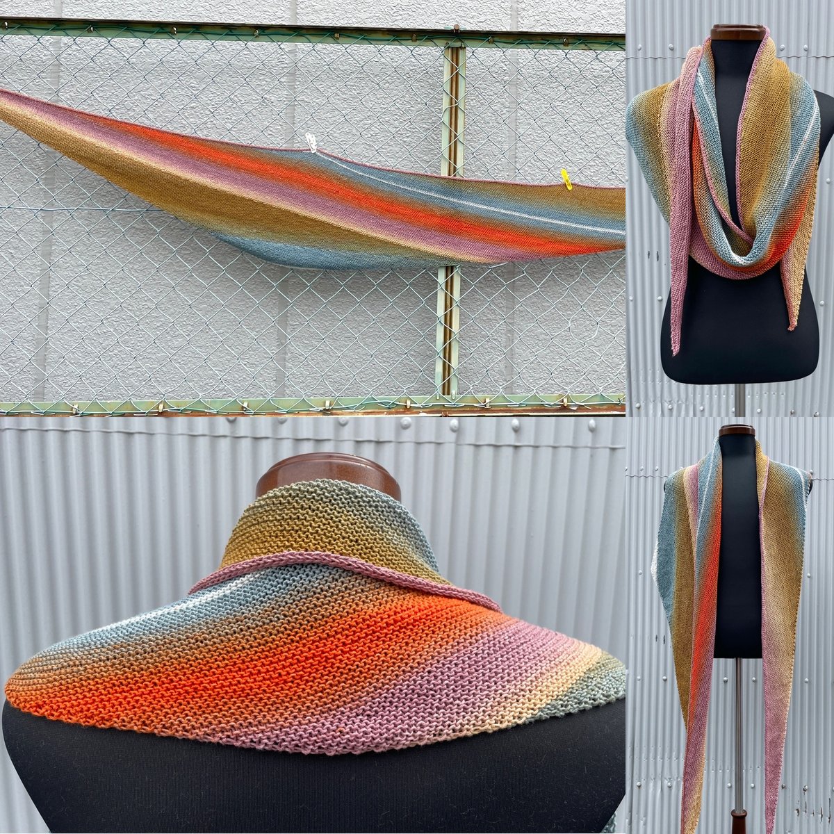 A-108 ✤手編み大判ショール✤枯山水ショール✤ショッペル A-108