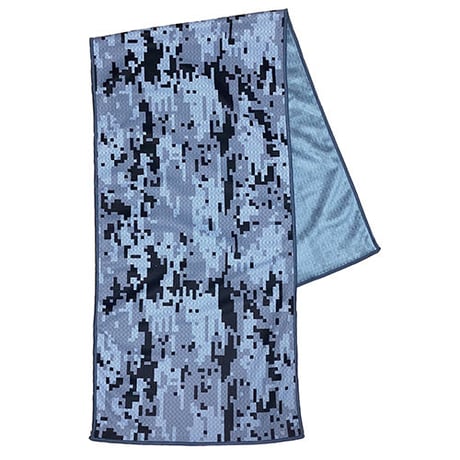 放熱冷却タオル【日本製】スーパークーリングタオル/テラックスクール（放熱・吸熱・遮熱・吸水発冷・接触冷感・紫外線カット・抗菌防臭）多重冷却機能タオル［デジタルカモフラージュ］