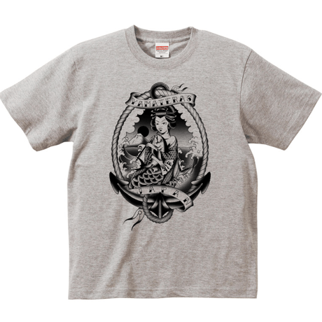 YAMATERAS 'OIRAN-NINGYO’ T shirt 6.2oz （墨, 灰色, カーキ）