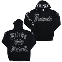FILTHY Hawaii old english パーカー／ブラックホワイト