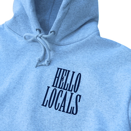 GOOD TIMES ORIGINALZ HELLO LOCALS  超極厚!!裏起毛フーディ　 アッシュグレー/ネイビー