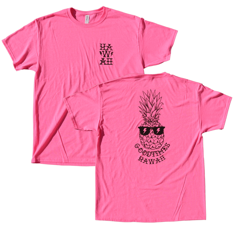 Hawaiian6 黄緑 ピンク Tシャツ Hawaiian6 黄緑 ピンク Tシャツ