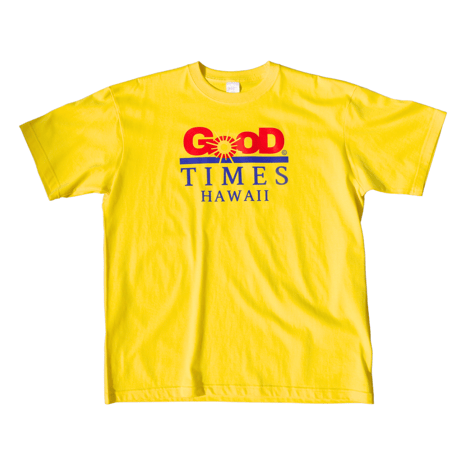 GOOD TIMES ORIGINALS    GOOD TIMES HAWAII パロディT-shirts レモンイエロー