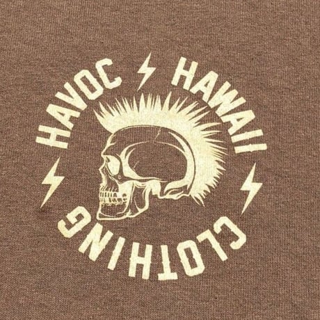 HAVOC HAWAII CLOTHING  Rock T-shirts　ベージュ/カーキ