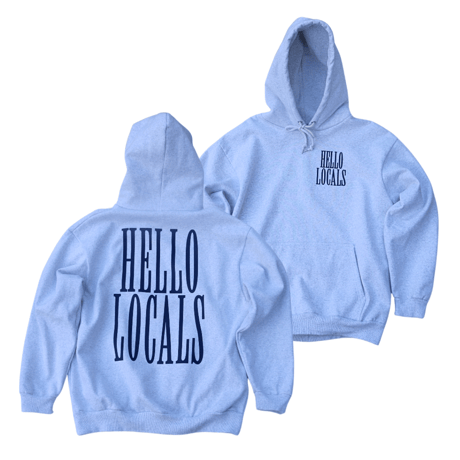 GOOD TIMES ORIGINALZ HELLO LOCALS  超極厚!!裏起毛フーディ　 アッシュグレー/ネイビー