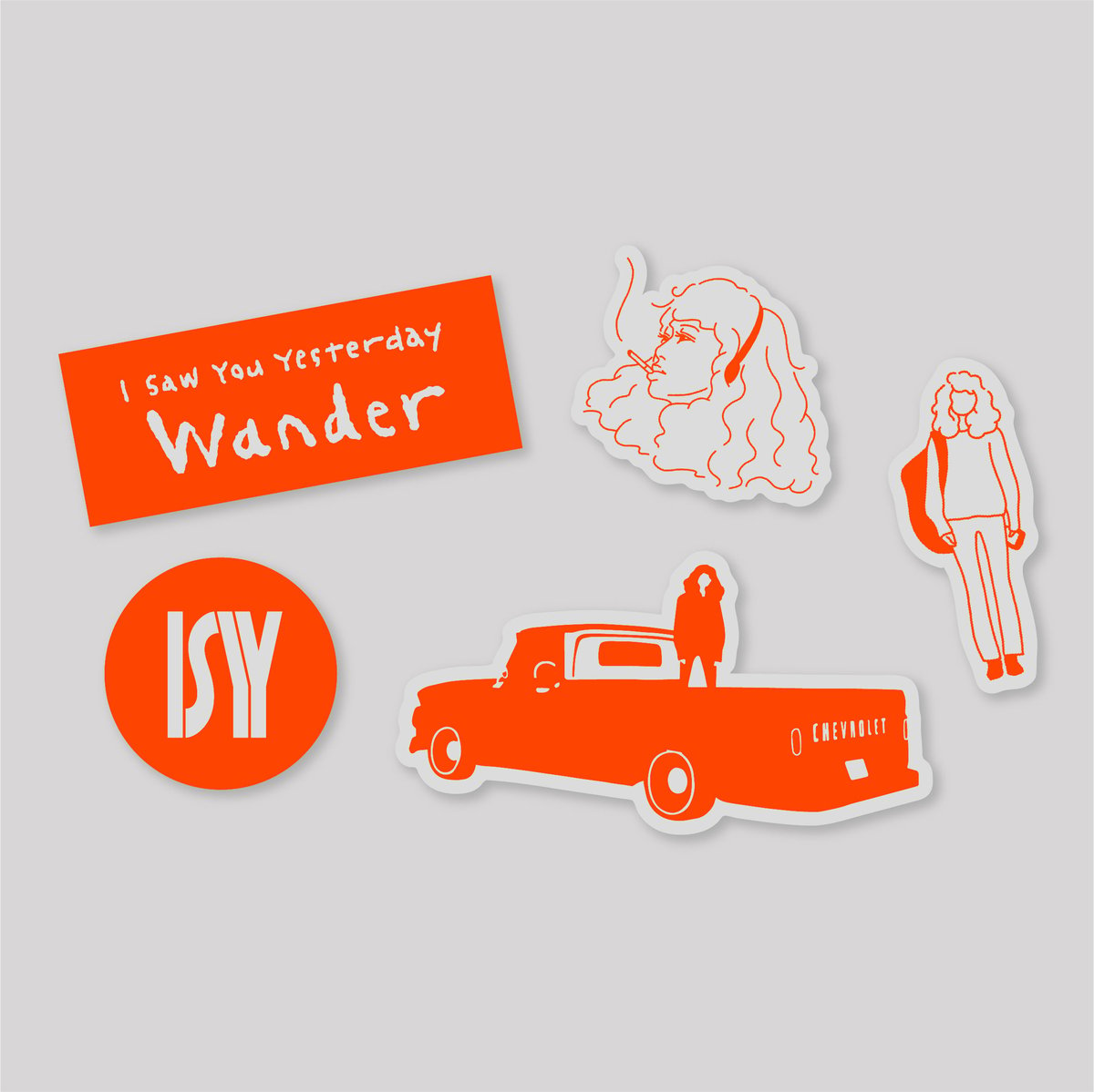 Wander & バンドロゴ ダイカットステッカー5枚セット | ISYY STORE