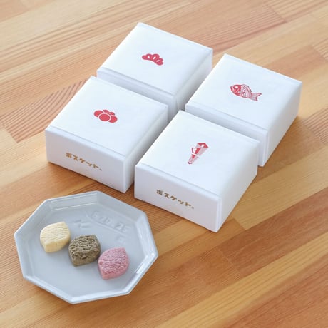 ボスケットクッキーブラウン・熨斗付きパッケージ（イラスト）