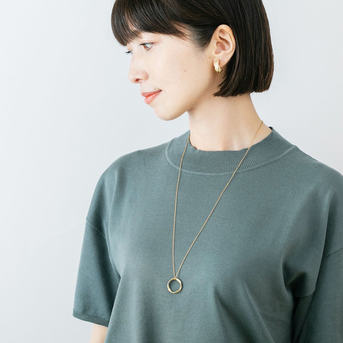 NAN069：メビウスリングネックレス / Mobius Ring Necklace | P