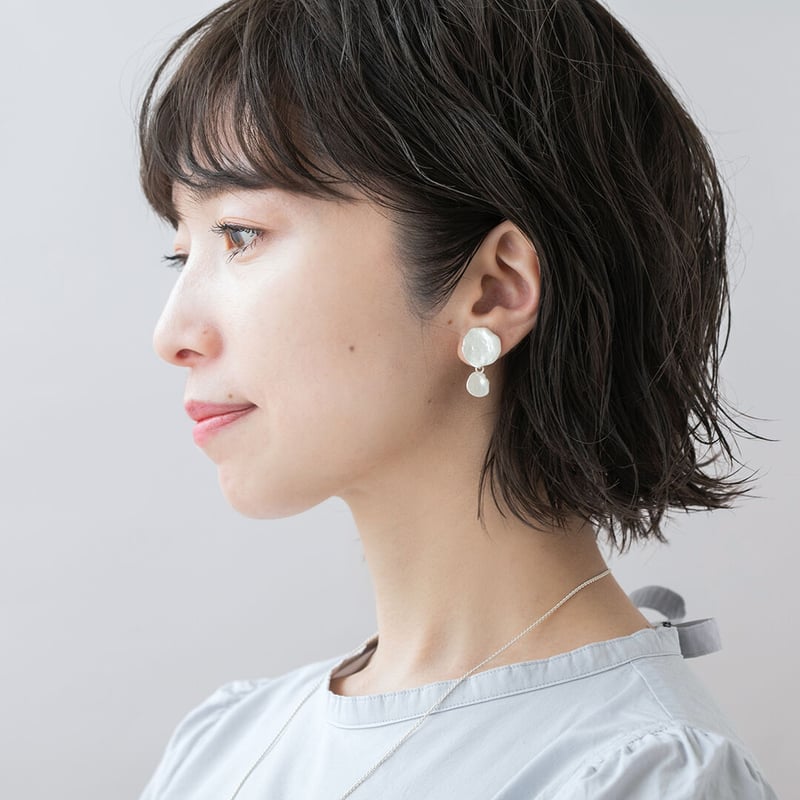 NSE108:ペタルプレートイヤリング/ Petal Plate Earring | Pis...