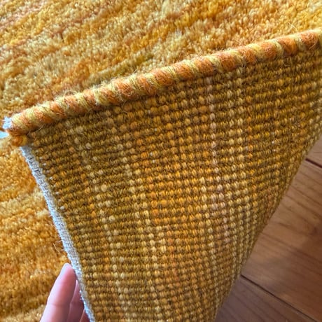 【No.41】黄金色ギャッベ 122×83cm｜シラーズ・カシュガイ族｜草木染め・手紡ぎ・手織り