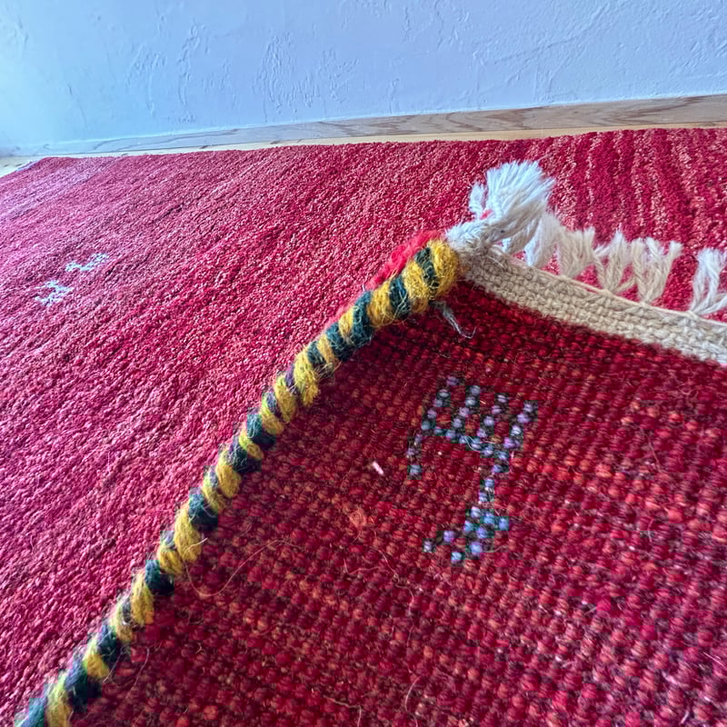 秋のキャンペーン】ギャッベ ランナー中 148×54 茜色 フクロウ 2024年