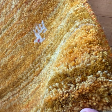 【No.41】黄金色ギャッベ 122×83cm｜シラーズ・カシュガイ族｜草木染め・手紡ぎ・手織り