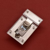 014. rectangular plexi lock / nickel satin