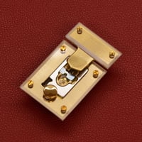 013. rectangular plexi lock / brass satin