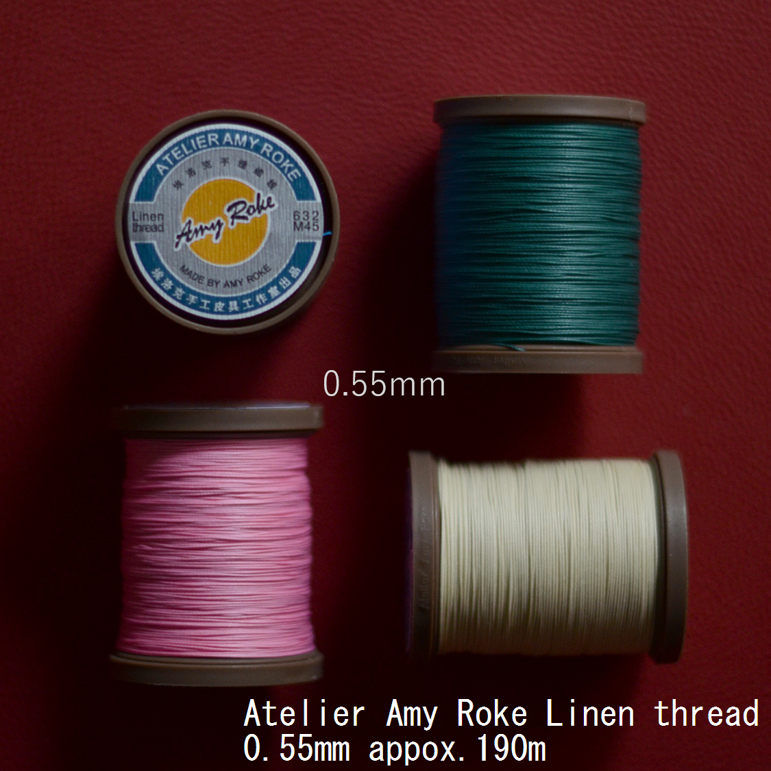 Amyroke ポリエステル糸 0.45 セット レザークラフト手縫糸 Atelier Amy Roke 麻糸 / 0.55mm 約190m | Global Hi