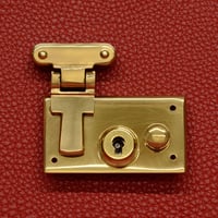 008. 横引き錠 lever action attache lock 625 21/4" / natural brass