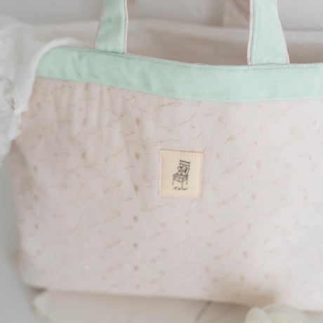 【order】petit flower lace : smoky pink / lesson bag : lunch pouch : cop pouch