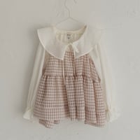 【order】frilly collar blouse : dot dobby white