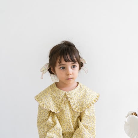【即納】frill big collar dress ： charme citron yellow