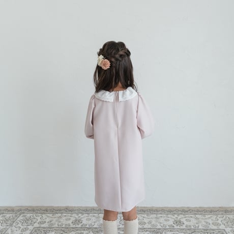 【order】lace collar dress : milk pink