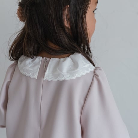 【order】lace collar dress : milk pink