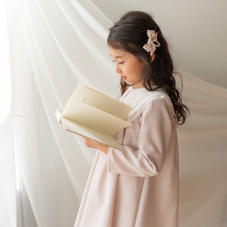 【order】big lace collar dress : milk pink