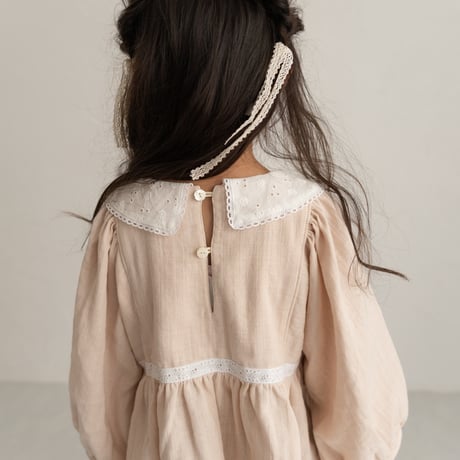 【即納】volume sleeve blouse : smoky pink