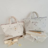 【order】ファスナー付き lesson bag : original fabric pattern