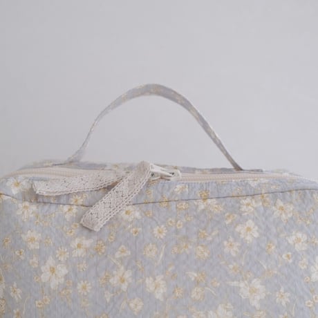 【即納】vanity case : clear sky flower