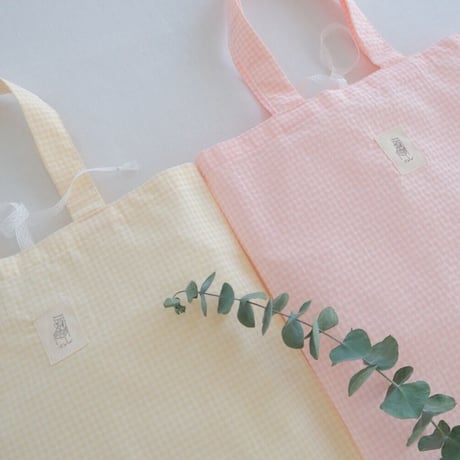 sub bag : lemon yellow gingham check
